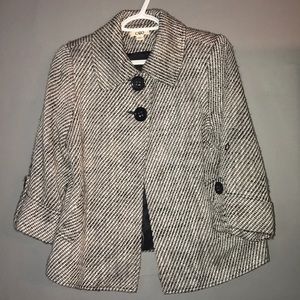 Black and white cape